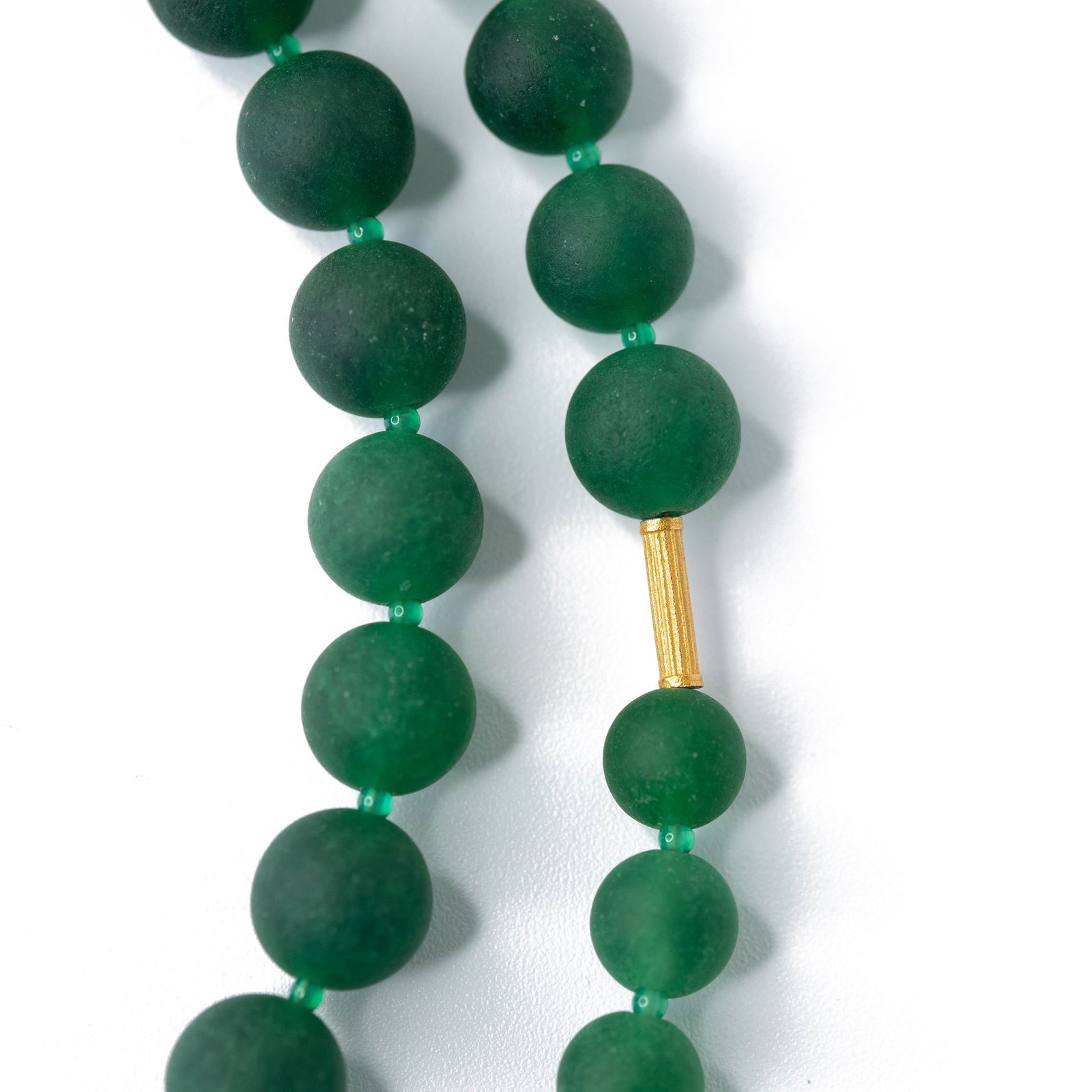 Deep Green Chalcedony Necklace - 5