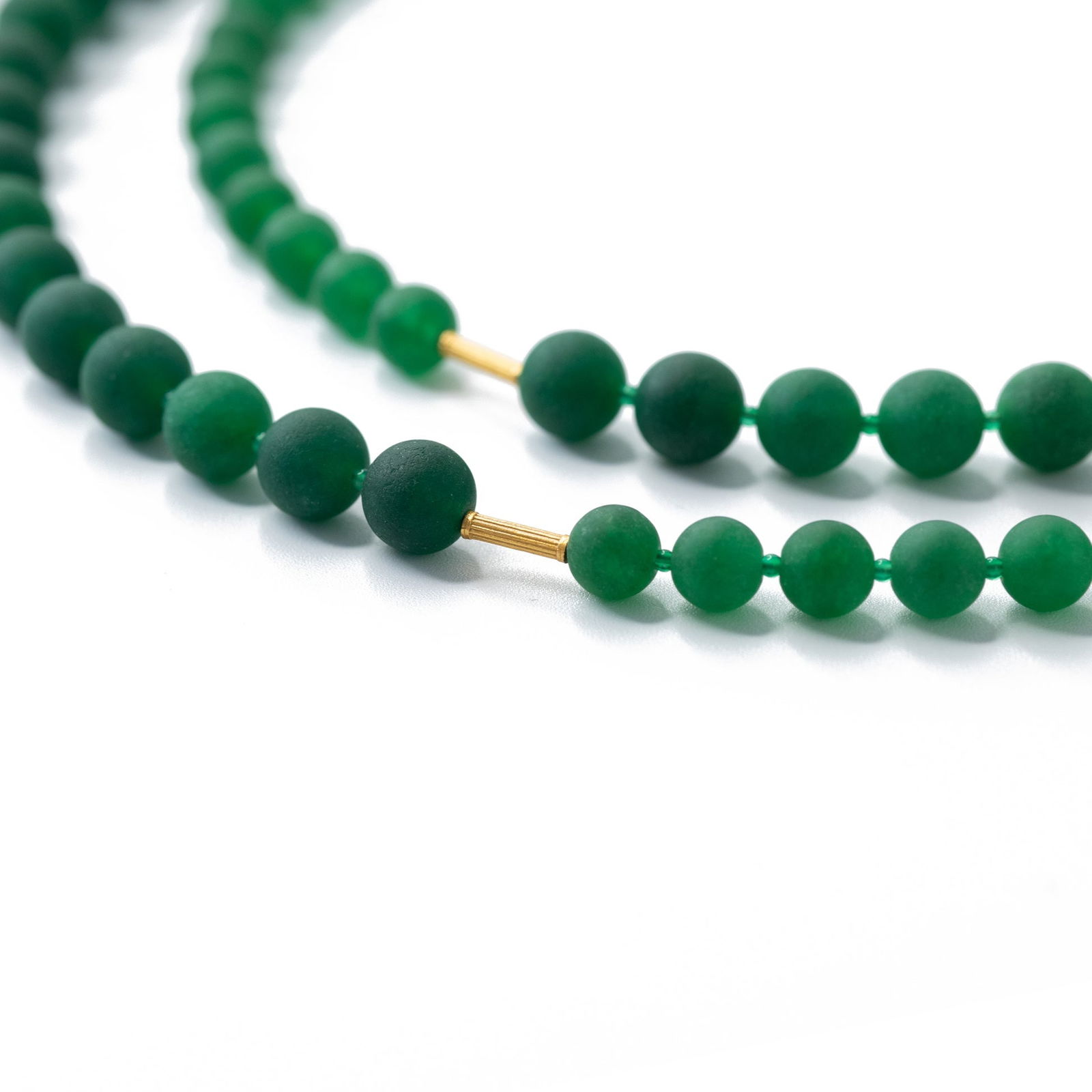 Deep Green Chalcedony Necklace - 7