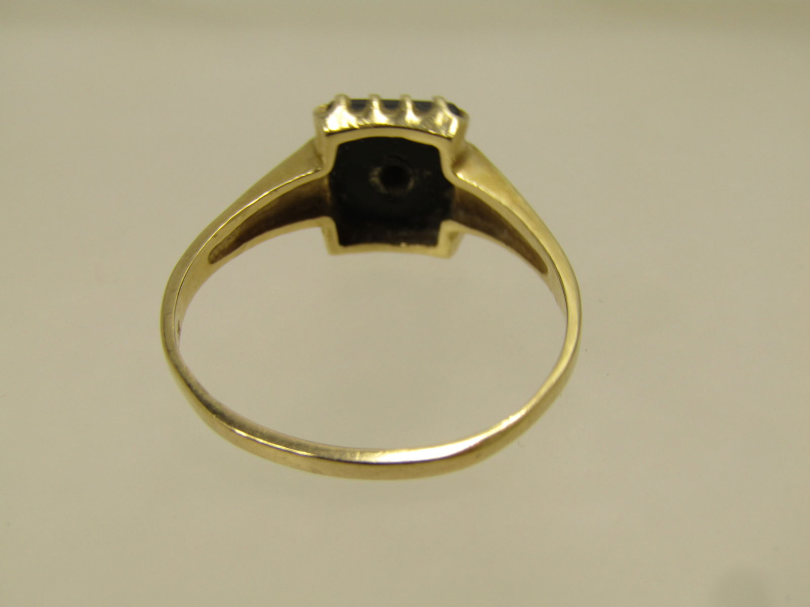 Vintage 10kt Onyx & Diamond Ring, Sz. 12, 1960-1970's, Signed - 6