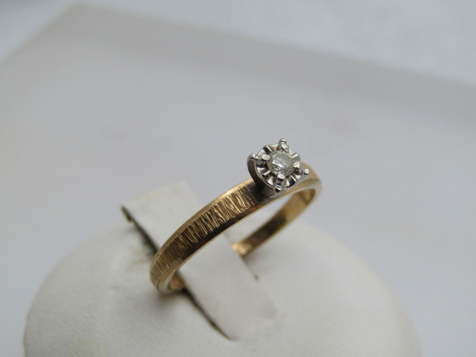 Vintage 10kt Diamond Engagement Ring, Signed DC , SZ. 6 - 3