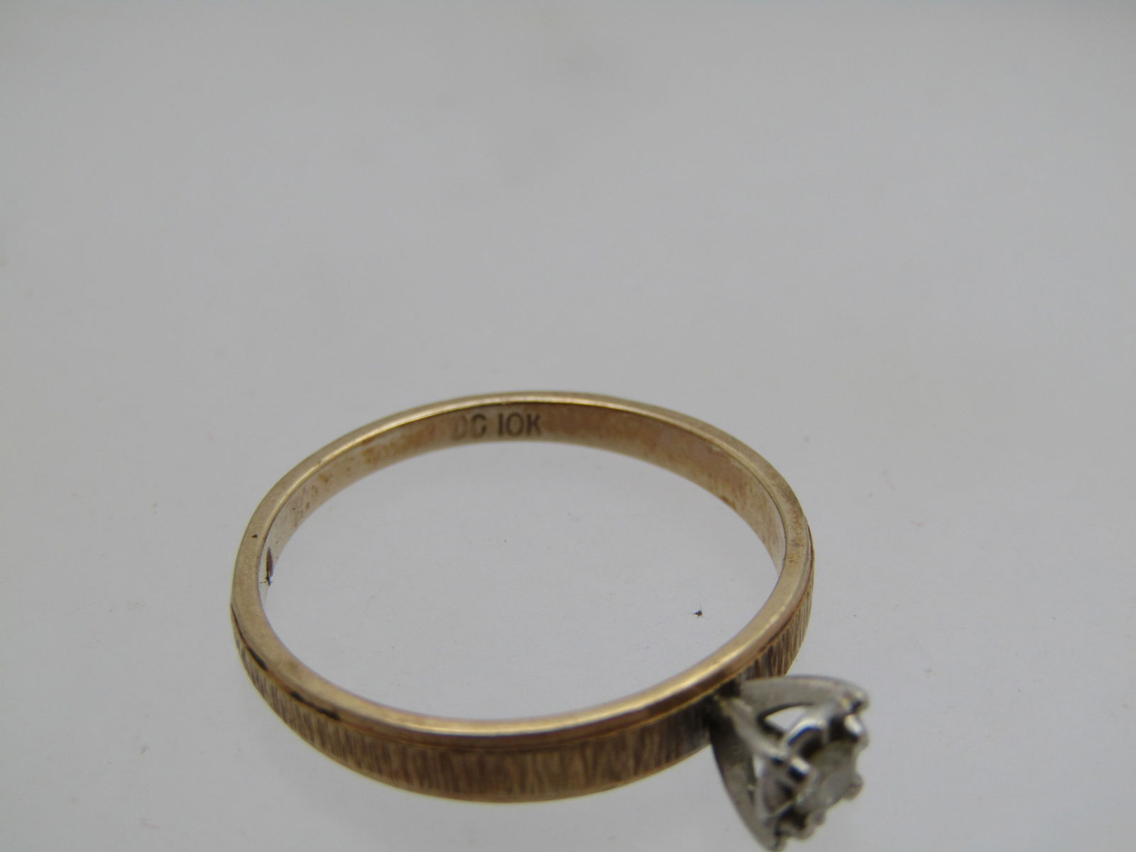 Vintage 10kt Diamond Engagement Ring, Signed DC , SZ. 6 - 6