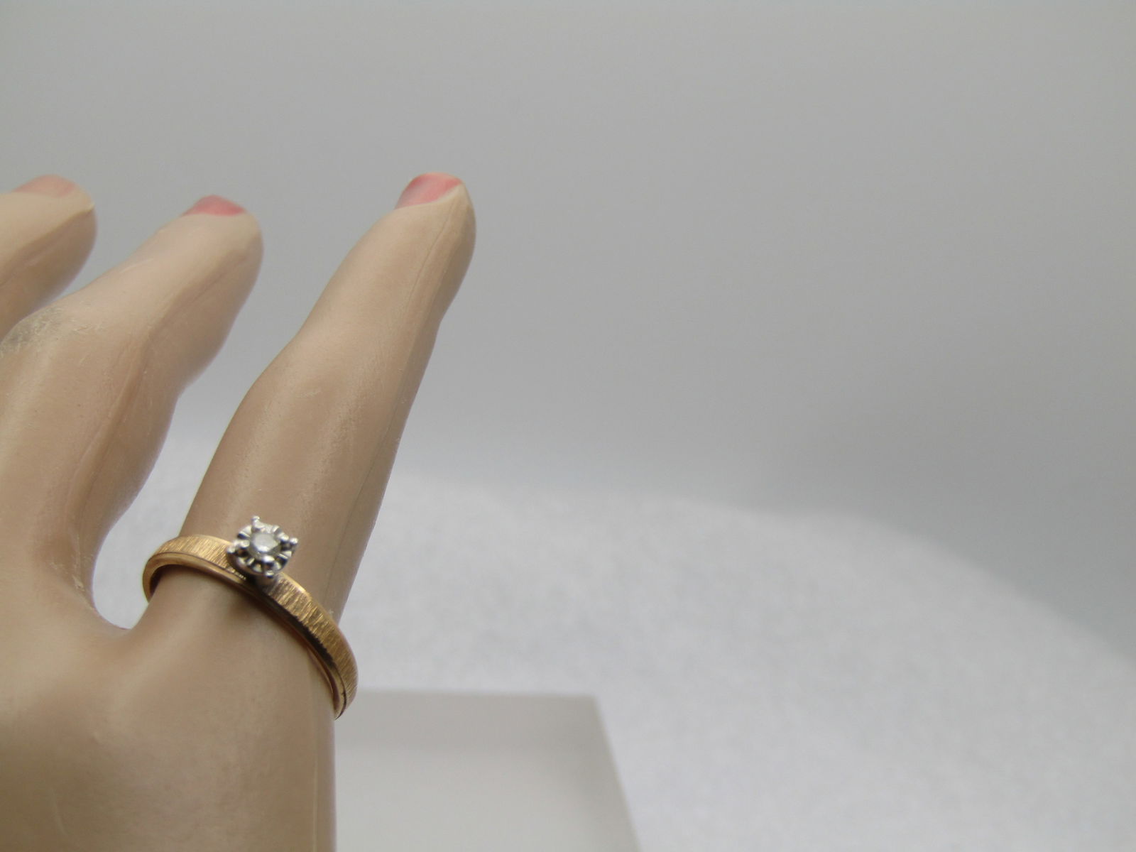 Vintage 10kt Diamond Engagement Ring, Signed DC , SZ. 6 - 8