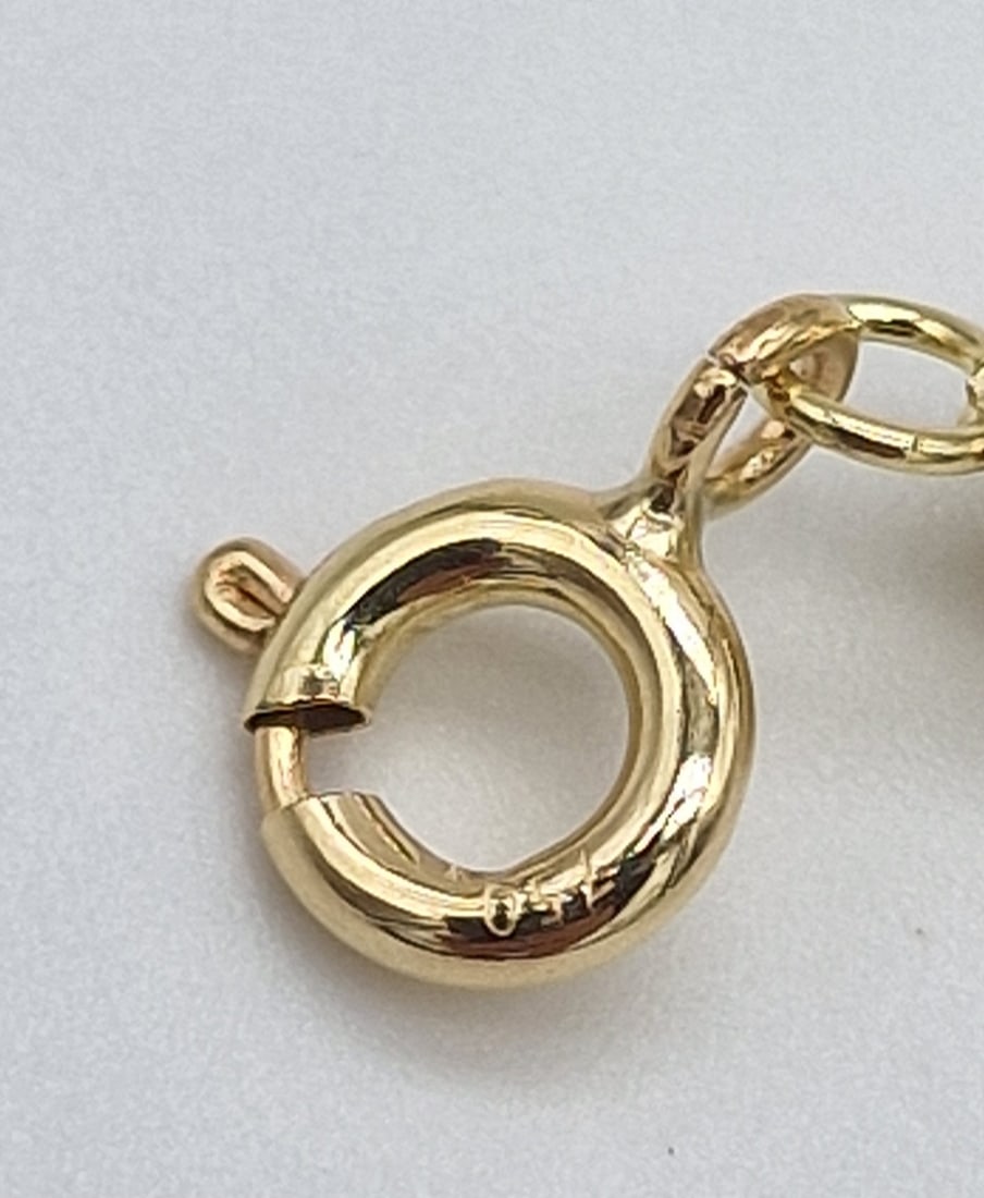 Akoya pearl necklace with aquamarine and 18 kt yellow gold - 2