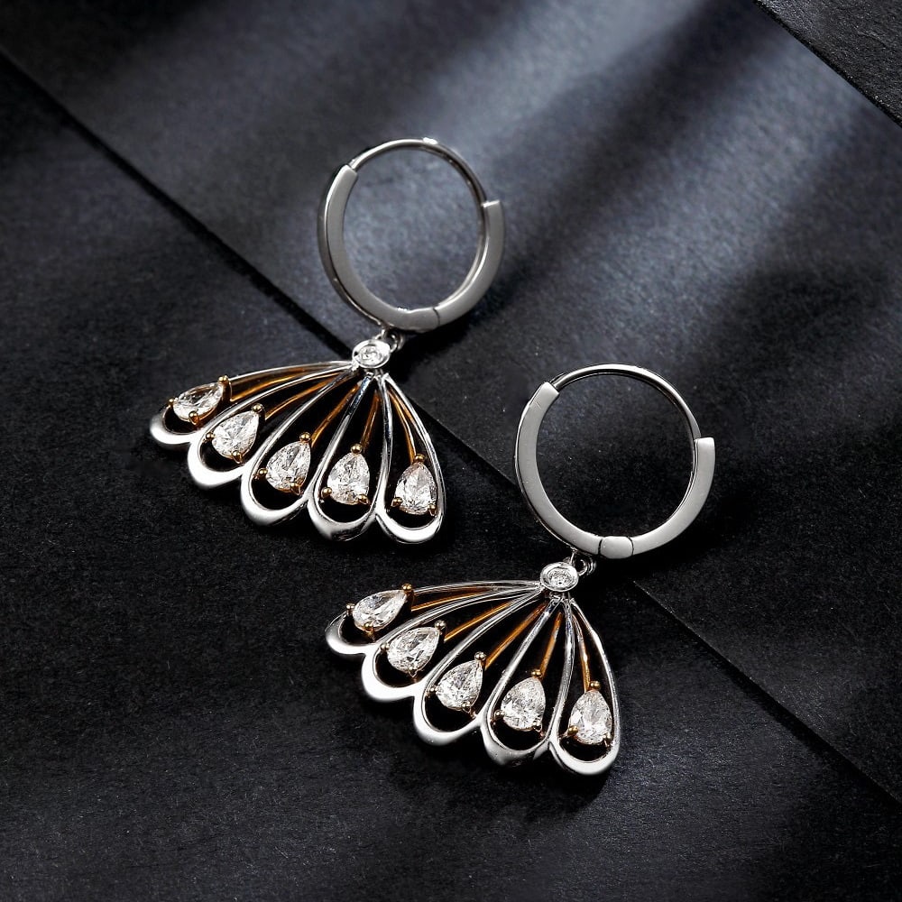 14K GOLD 0.71 CTW NATURAL H DIAMOND EARRINGS - 4