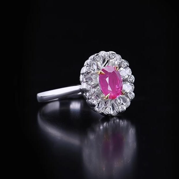 14K GOLD 1.32 CTW NATURAL PADPARADSCHA SAPPHIRE & DIAMOND RING - 3