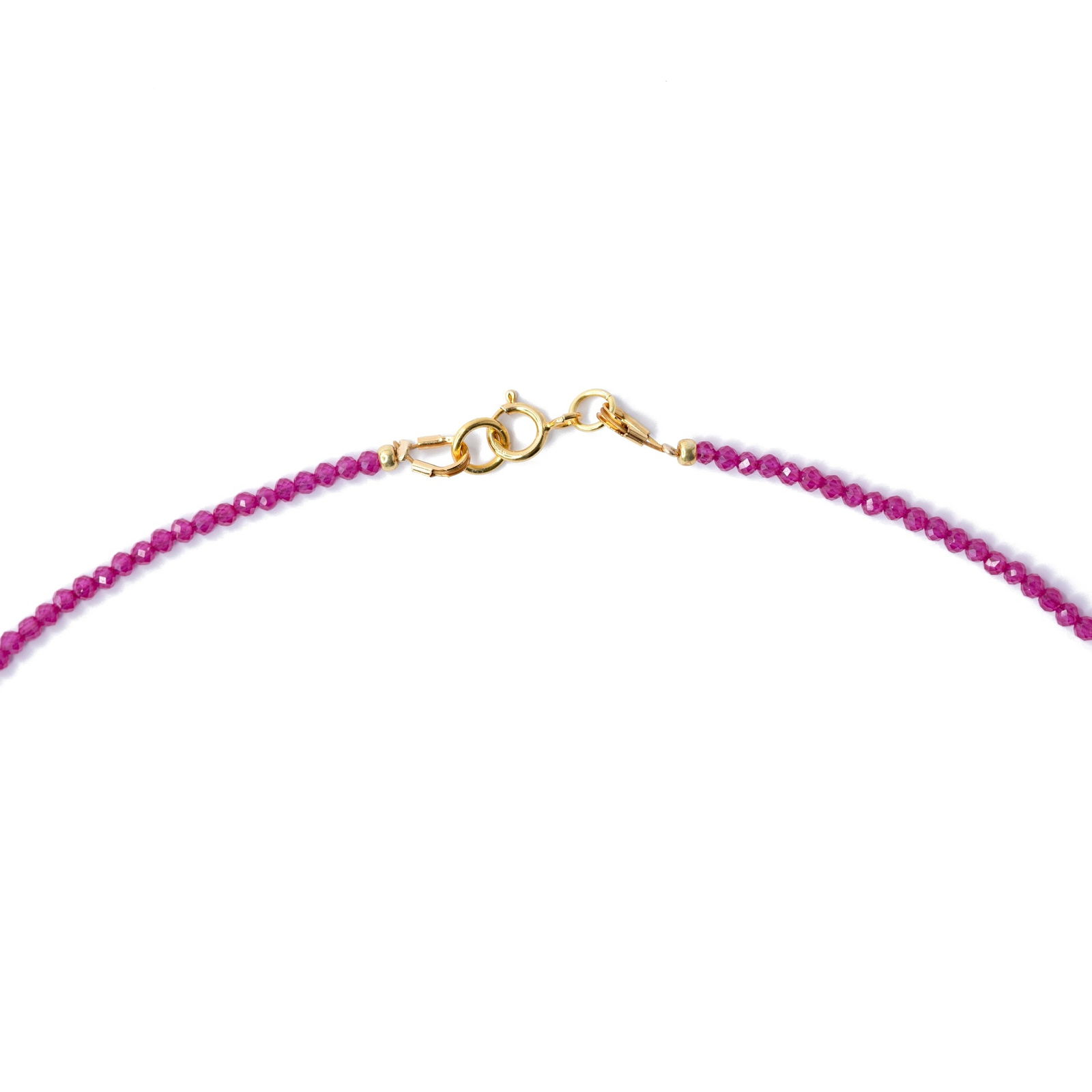 Tiny Ruby 14K Gold Necklace - 5
