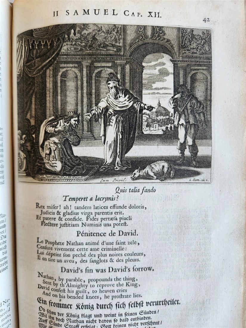 1700 BIBLE HISTORY ILLUSTRATED w/ 277 ENGRAVINGS antique FOLIO - 11