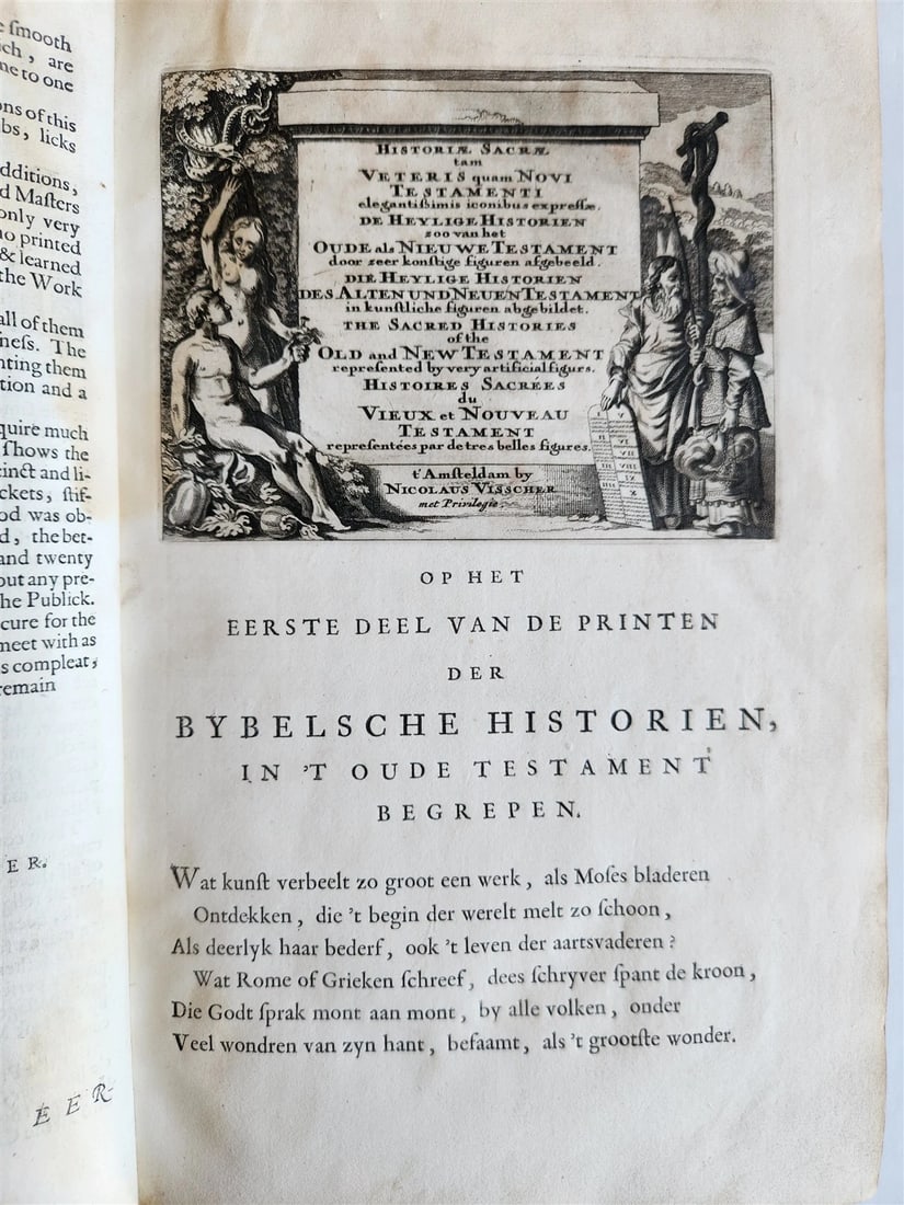 1700 BIBLE HISTORY ILLUSTRATED w/ 277 ENGRAVINGS antique FOLIO - 4