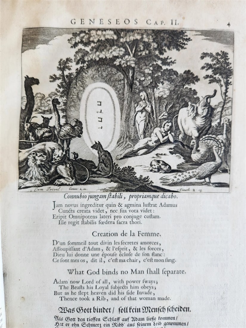 1700 BIBLE HISTORY ILLUSTRATED w/ 277 ENGRAVINGS antique FOLIO - 6