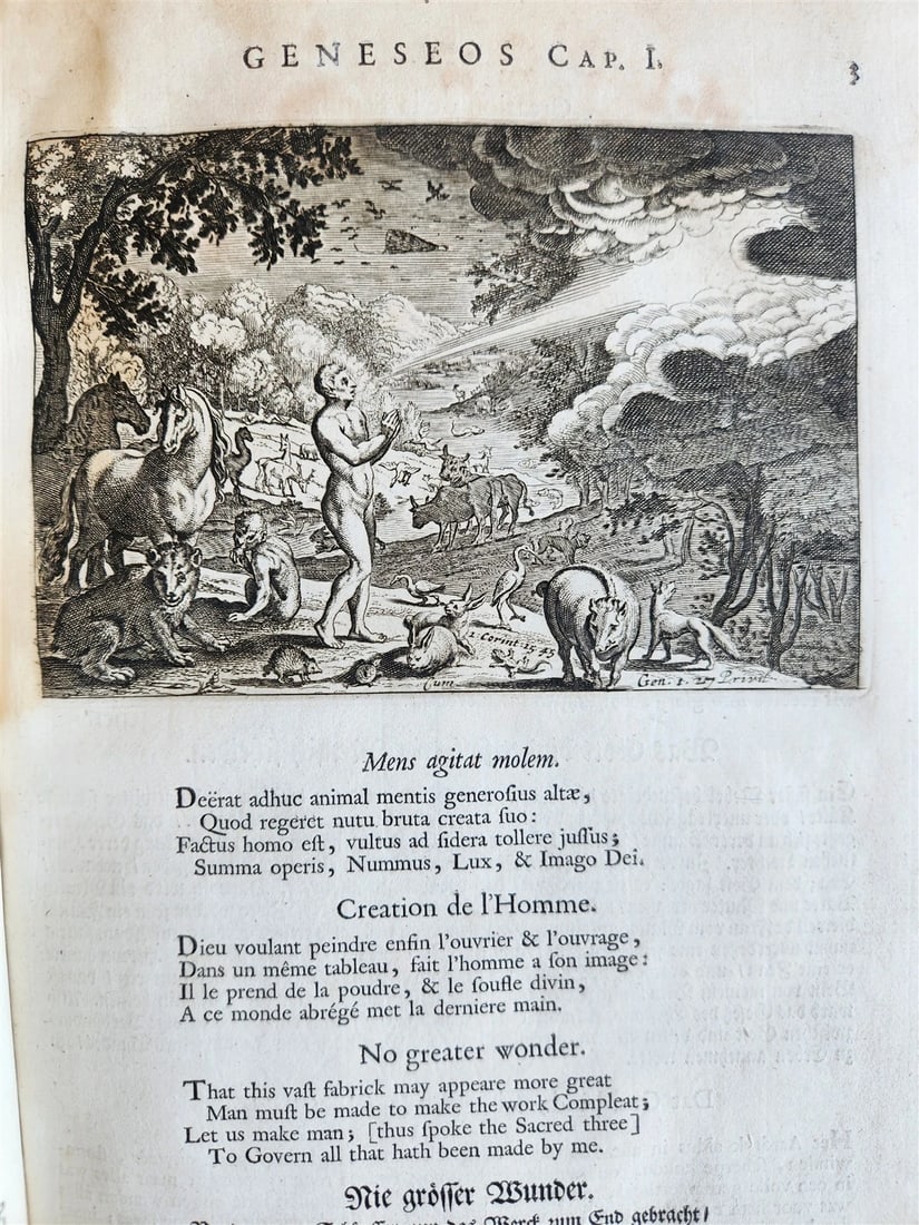 1700 BIBLE HISTORY ILLUSTRATED w/ 277 ENGRAVINGS antique FOLIO - 7