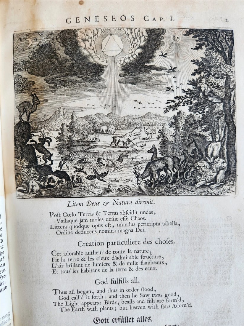 1700 BIBLE HISTORY ILLUSTRATED w/ 277 ENGRAVINGS antique FOLIO - 8