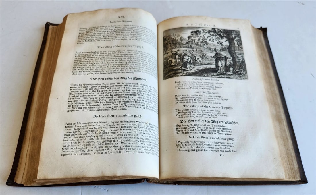 1700 BIBLE HISTORY ILLUSTRATED w/ 277 ENGRAVINGS antique FOLIO - 9