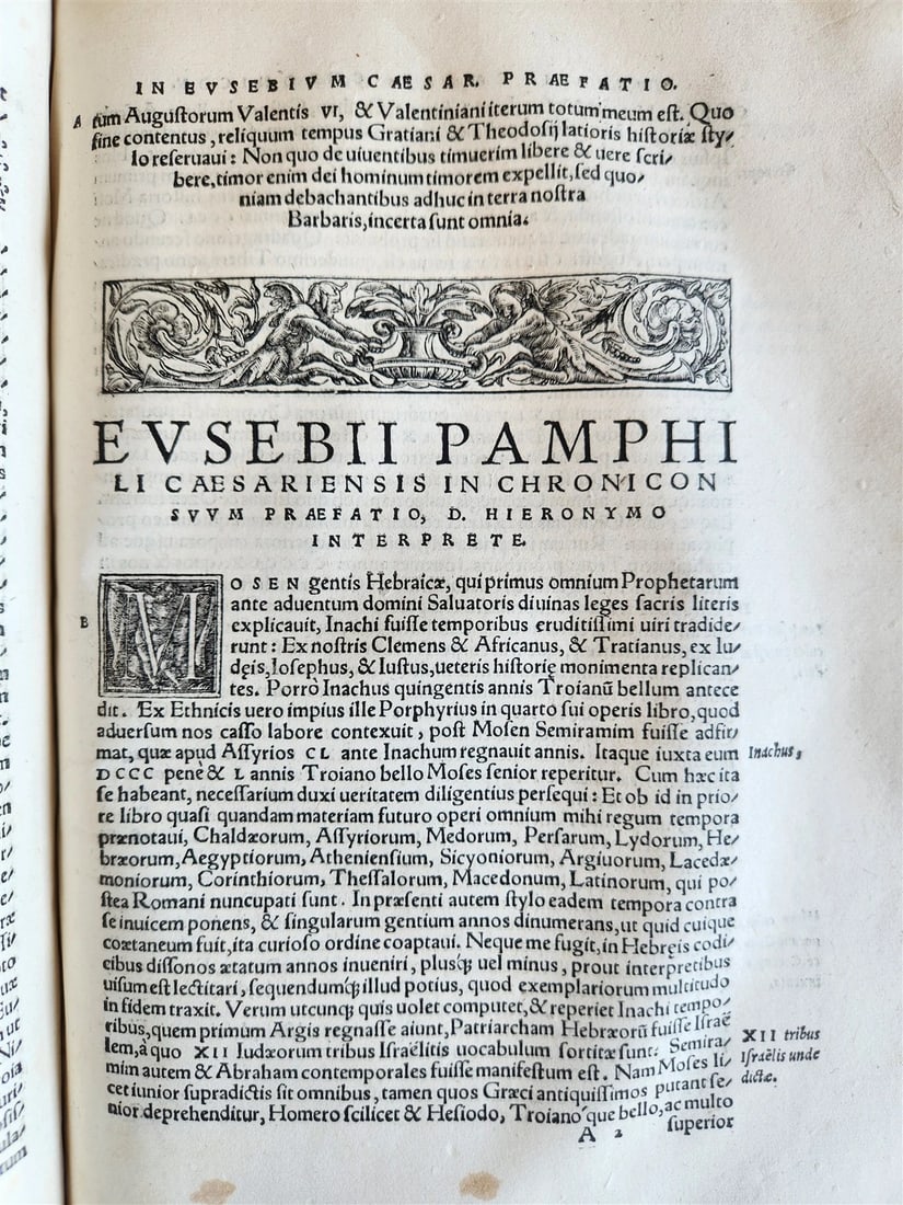 1549 EUSIBIUS HISTORY & PHILOSOPHY antique 16th century FOLIO - 11