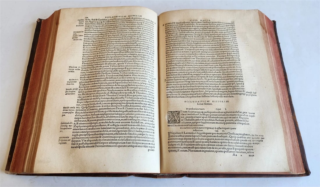 1549 EUSIBIUS HISTORY & PHILOSOPHY antique 16th century FOLIO - 7