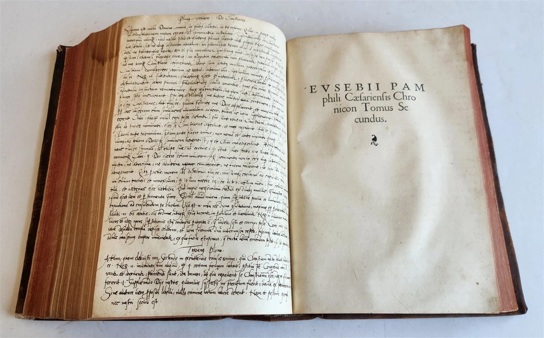 1549 EUSIBIUS HISTORY & PHILOSOPHY antique 16th century FOLIO - 8