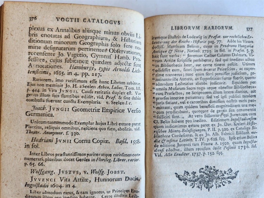 1753 RARE BOOKS CATALOG Catalogus Historico-Criticus Librorum Rariorum ANTIQUE - 11