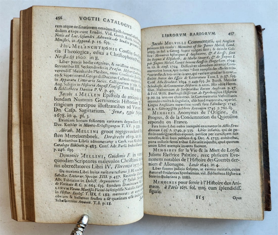 1753 RARE BOOKS CATALOG Catalogus Historico-Criticus Librorum Rariorum ANTIQUE - 9