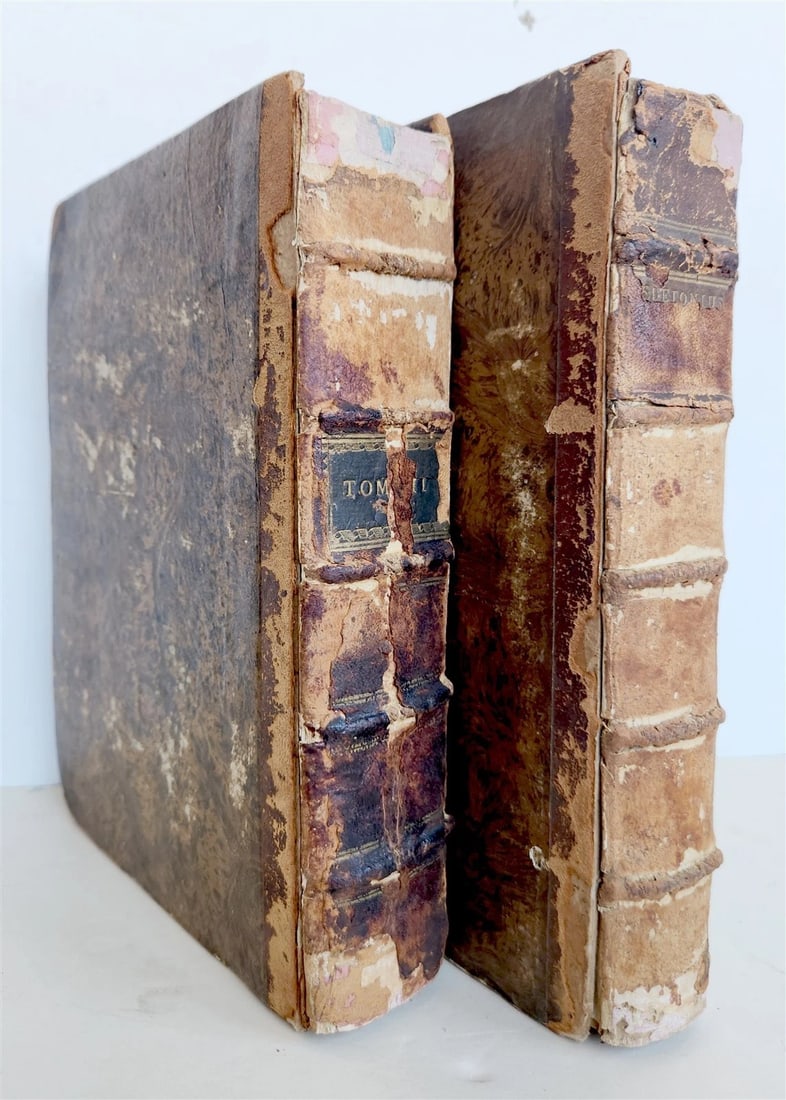 1714 ILLUSTRATED OPERA by Suetonius ANTIQUE 2 VOLUMES - 3