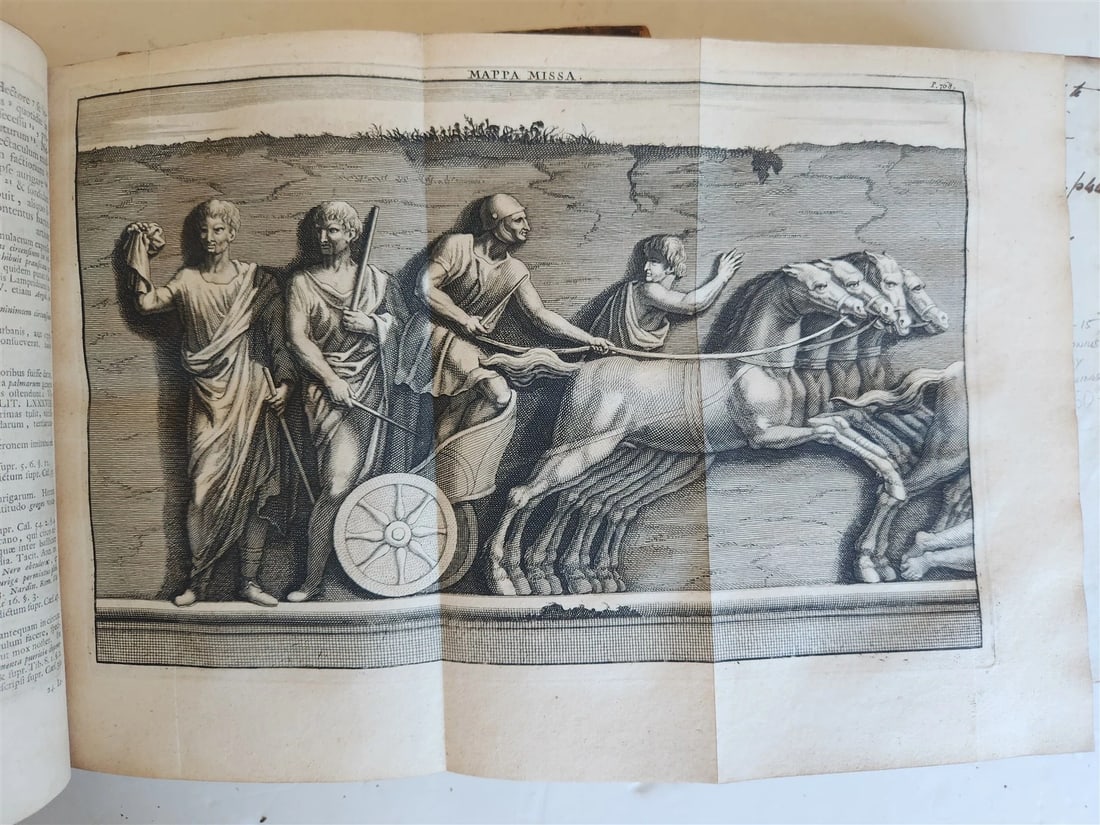 1714 ILLUSTRATED OPERA by Suetonius ANTIQUE 2 VOLUMES - 6