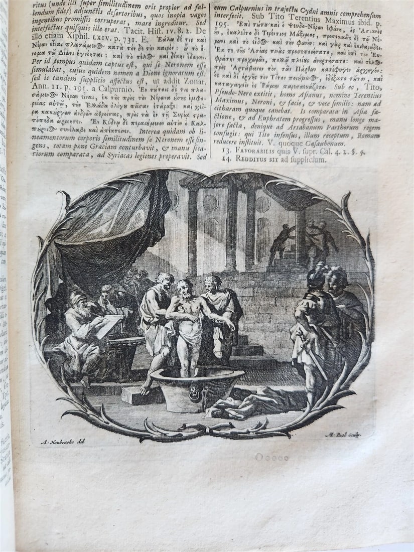 1714 ILLUSTRATED OPERA by Suetonius ANTIQUE 2 VOLUMES - 7