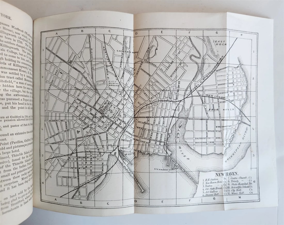 1874 NEW ENGLAND Handbook for Travellers ILLUSTRATED w/ MAPS antique AMERICANA - 6
