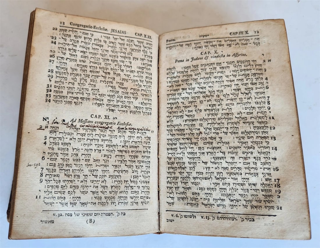 1739 BIBLE in HEBREW antique Biblia Hebraica JUDAICA - 7