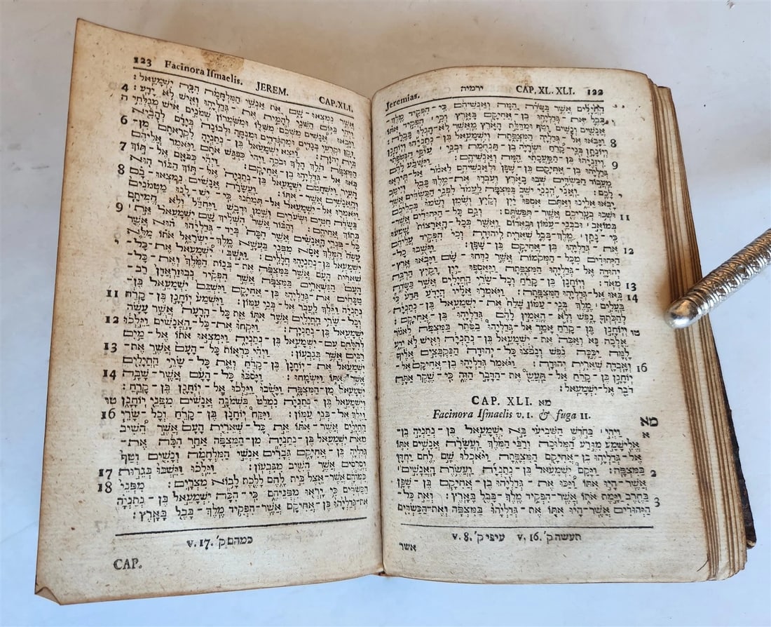 1739 BIBLE in HEBREW antique Biblia Hebraica JUDAICA - 8