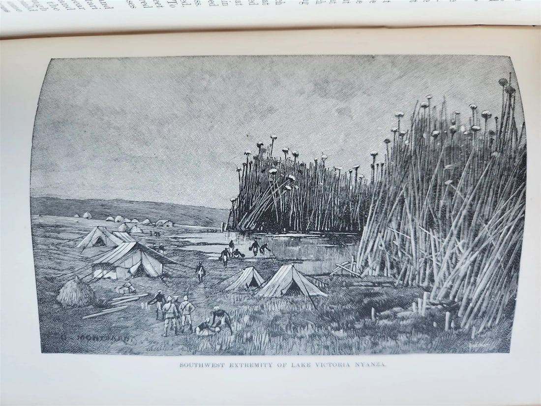 1891 IN DAKEST AFRICA 2 VOLUMES by HENRY STANLEY antique ILLUSTRATED w/ MAPS - 13