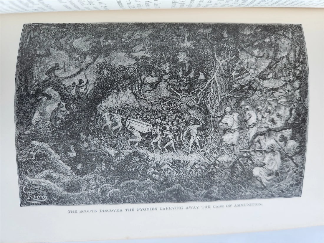 1891 IN DAKEST AFRICA 2 VOLUMES by HENRY STANLEY antique ILLUSTRATED w/ MAPS - 9
