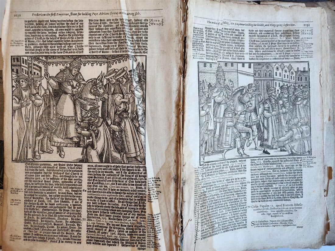 1641 BOOK of MARTYRS by JOHN FOXE antique ILLUSTRATED FOLIO Actes And Monuments - 11