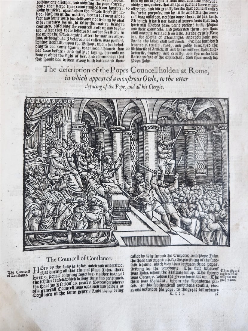 1641 BOOK of MARTYRS by JOHN FOXE antique ILLUSTRATED FOLIO Actes And Monuments - 8