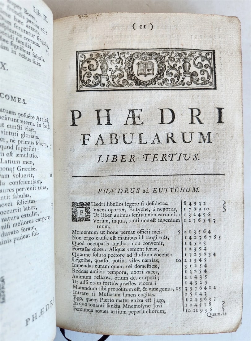 1721 Phaedrus POETRY ANTIQUE - 7