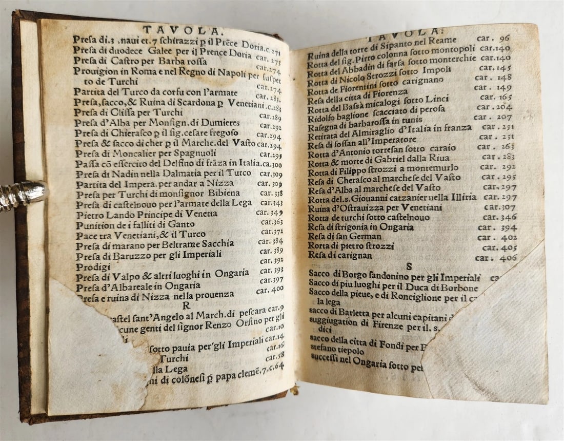 1545 History of events in Italy France Spain Germany & India ANTIQUE 16th cent. - 10