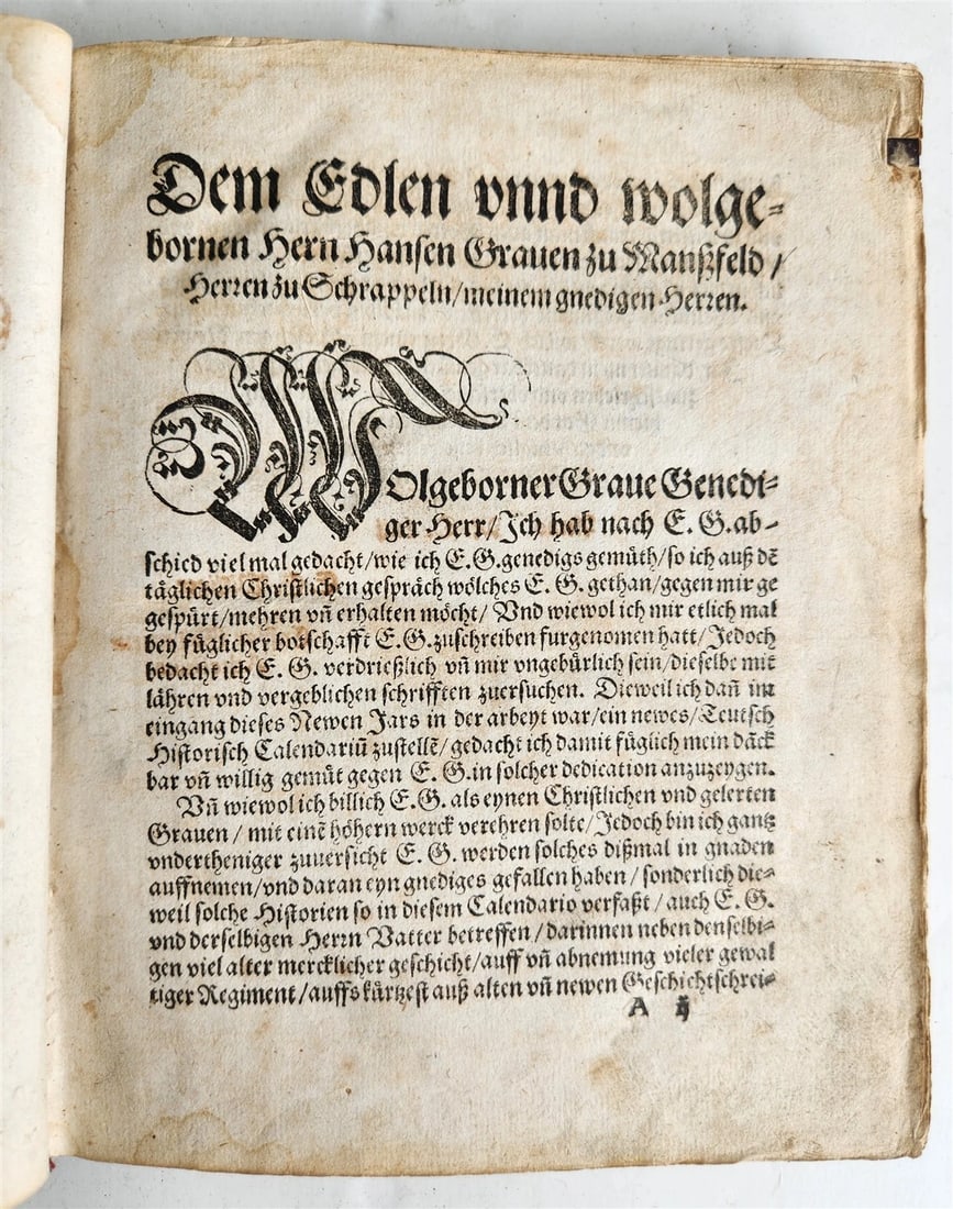 1554 HISTORICAL CALENDAR by CASPAR GOLDWURM Calendarium Historicum ANTIQUE - 4