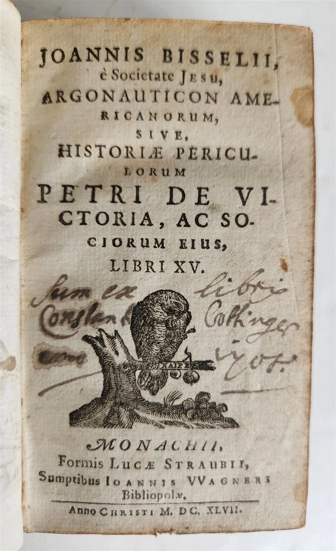 1647 AMERICANA Argonauticon Americanorum ANTIQUE w/ MAP of AMERICA rare - 5