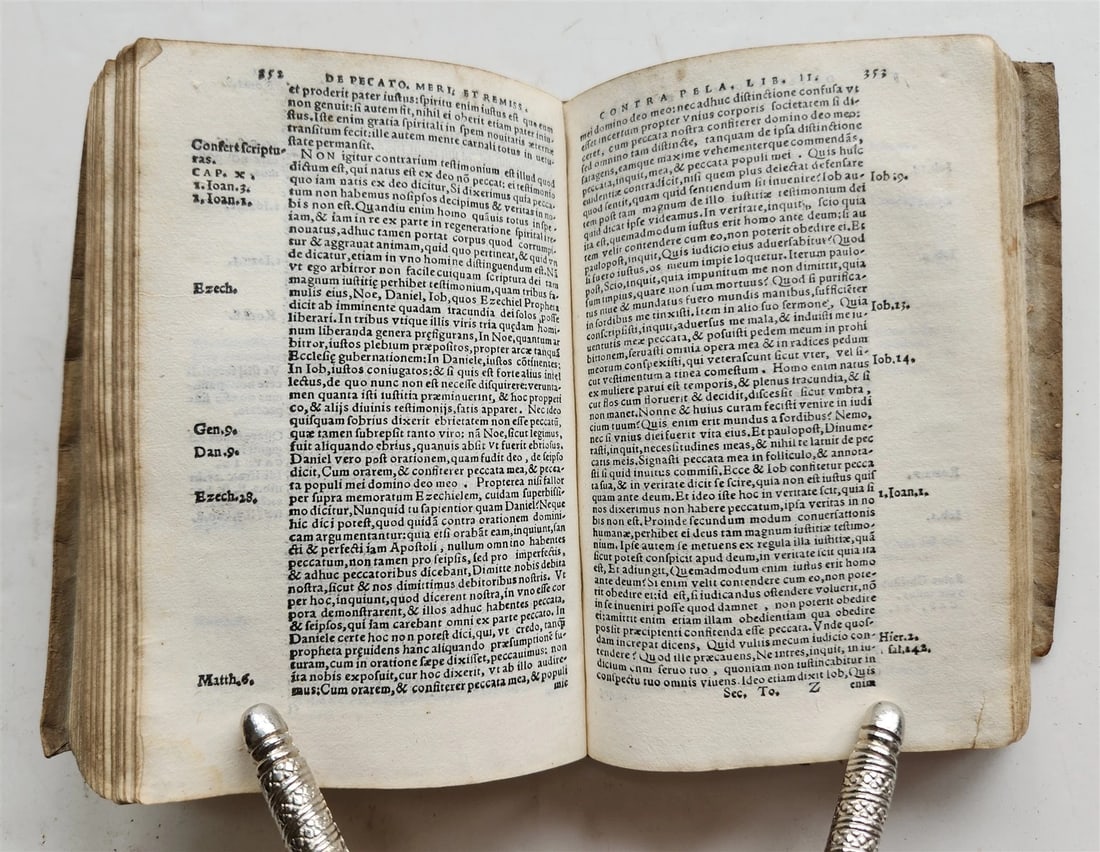 1547 OPUSCULORUM by D. Aurelii Augustini antique ILLUSTRATED vellum bound 16th C - 11