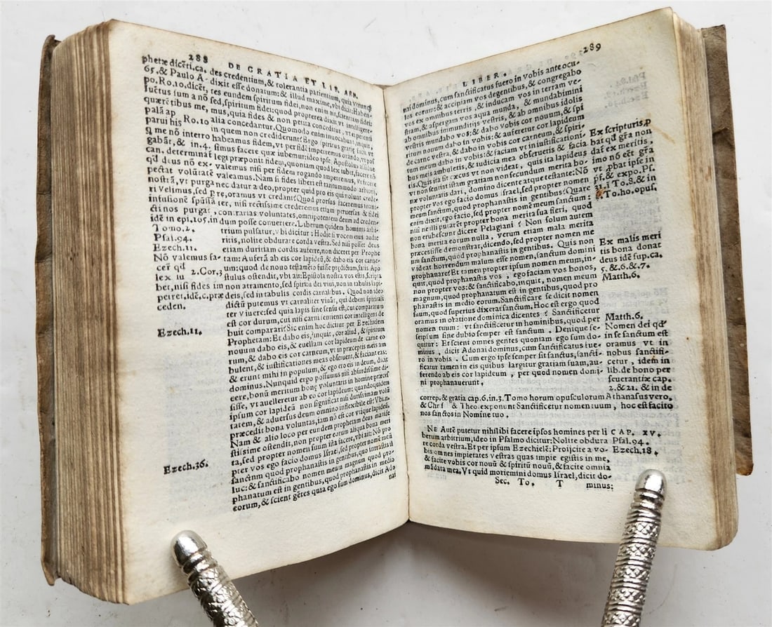 1547 OPUSCULORUM by D. Aurelii Augustini antique ILLUSTRATED vellum bound 16th C - 12