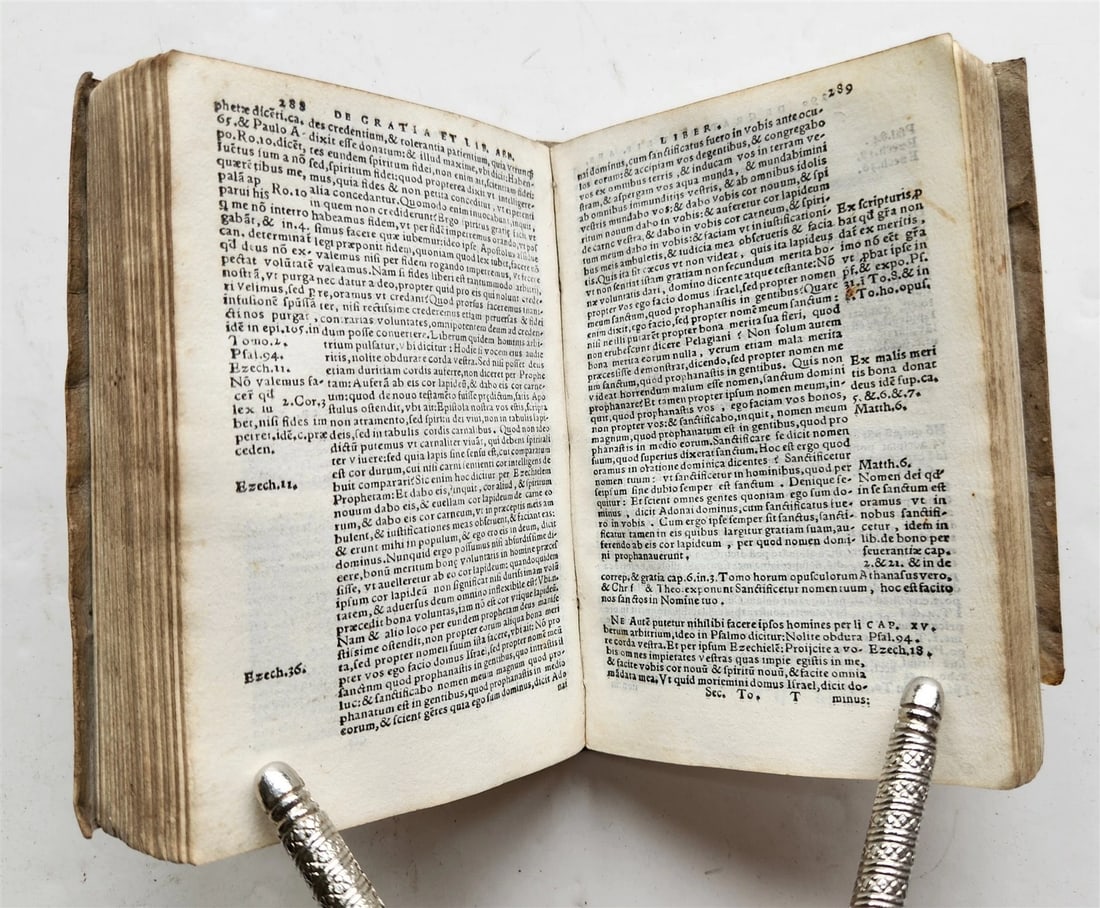 1547 OPUSCULORUM by D. Aurelii Augustini antique ILLUSTRATED vellum bound 16th C - 13