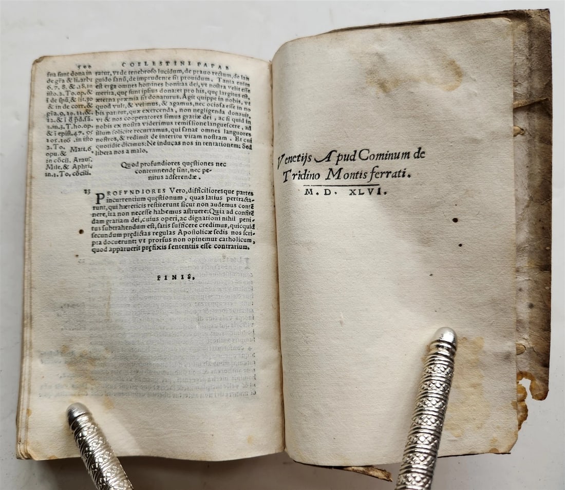 1547 OPUSCULORUM by D. Aurelii Augustini antique ILLUSTRATED vellum bound 16th C - 8