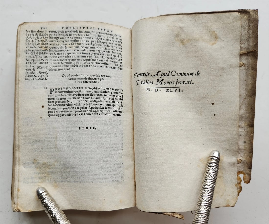 1547 OPUSCULORUM by D. Aurelii Augustini antique ILLUSTRATED vellum bound 16th C - 9