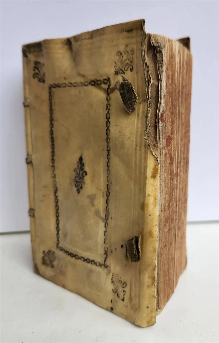 1580 LAW BOOK by E. BARONIS antique 16th CENTURY decorative vellum binding - 3