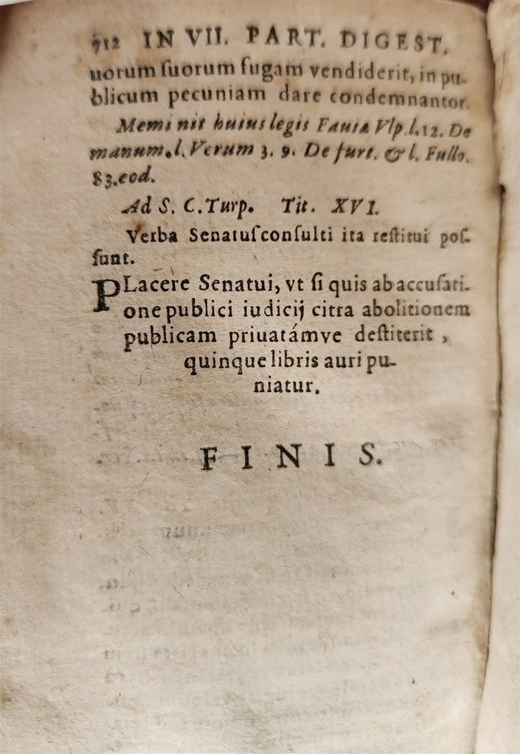 1580 LAW BOOK by E. BARONIS antique 16th CENTURY decorative vellum binding - 8