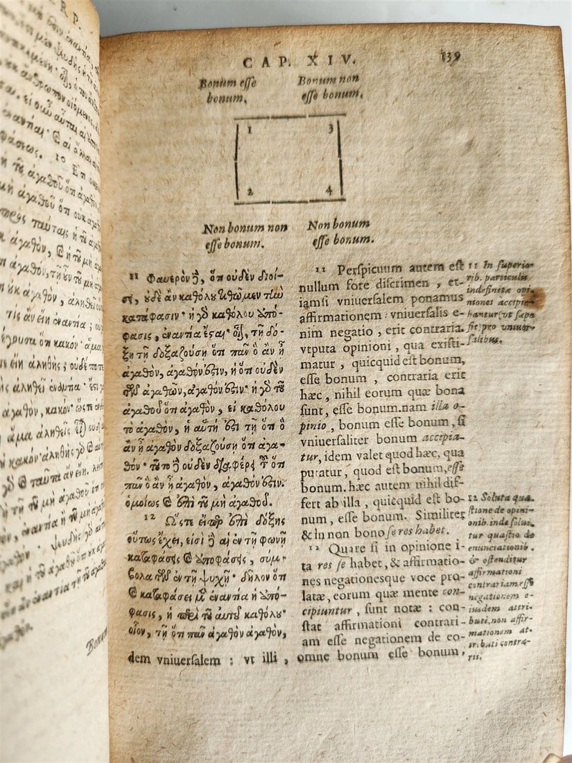 1611 ARISTOTELIS ORGANON antique ILLUSTRATED vellum bound - 10