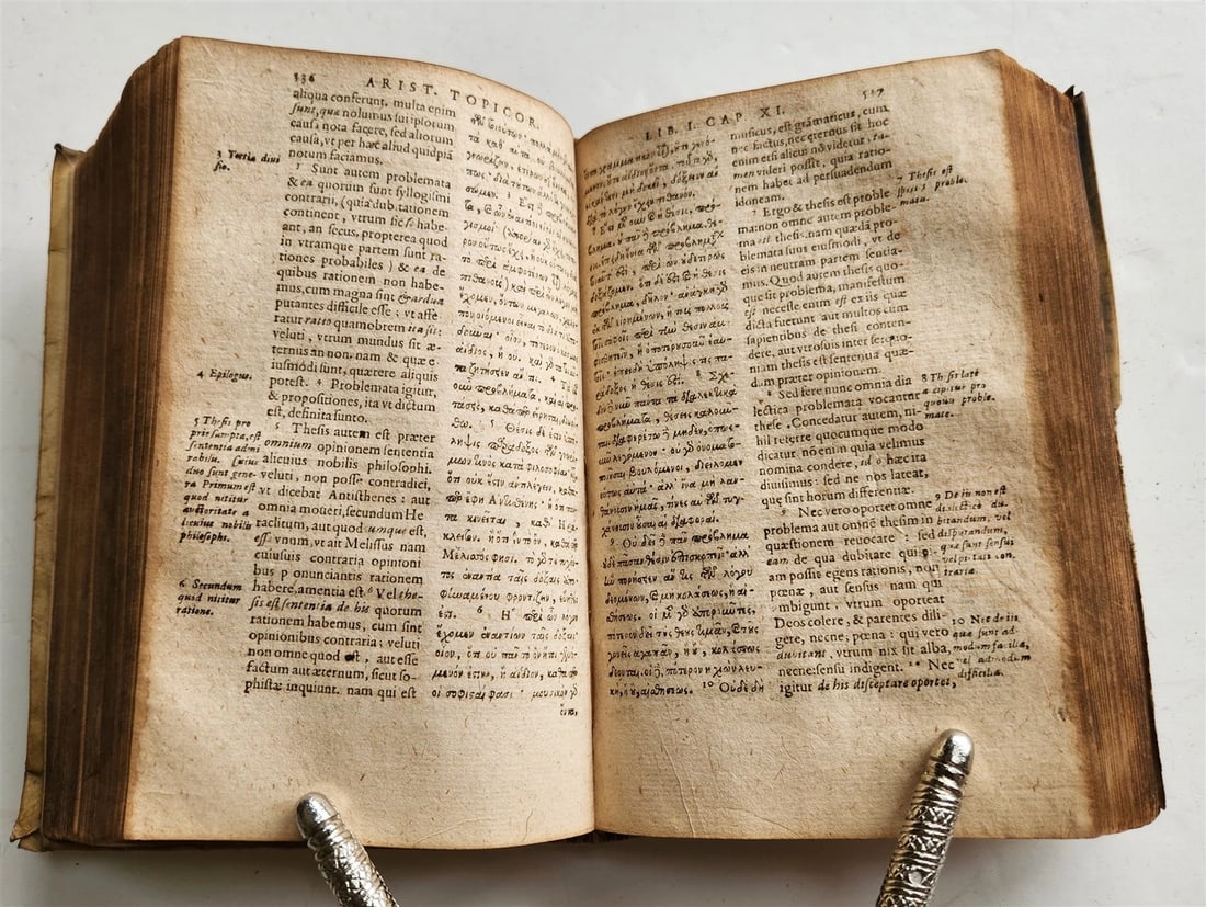 1611 ARISTOTELIS ORGANON antique ILLUSTRATED vellum bound - 8