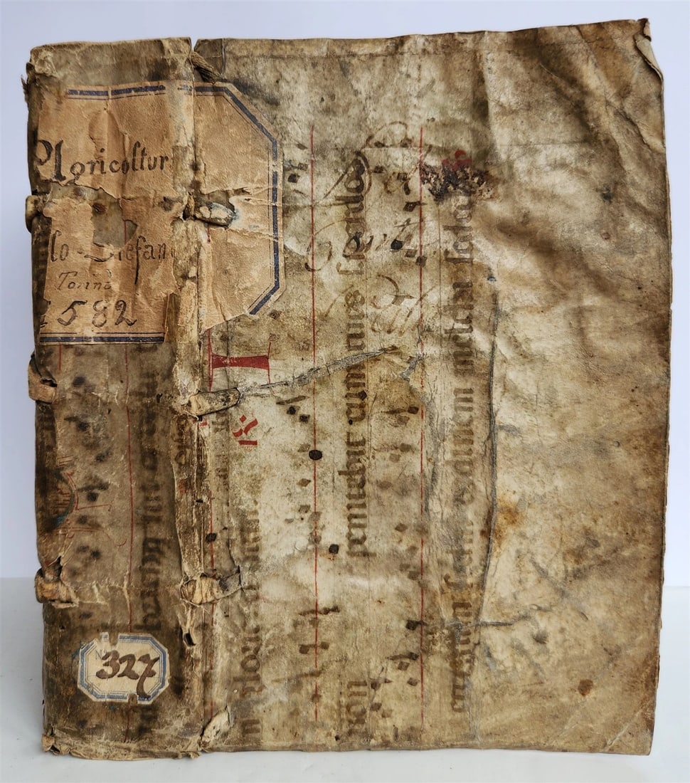 1582 AGRICULTURE by CARLO STEFANO antique ANCIENT MANUSCRIPT BINDING 16 CENTURY - 2