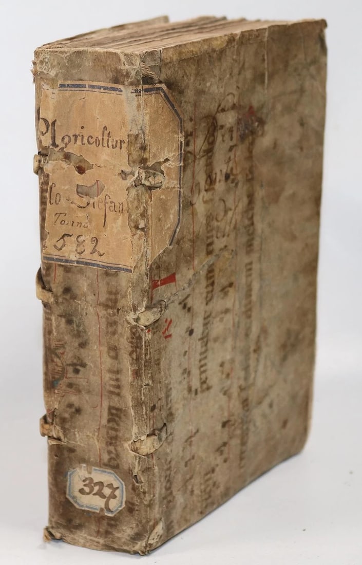 1582 AGRICULTURE by CARLO STEFANO antique ANCIENT MANUSCRIPT BINDING 16 CENTURY - 4