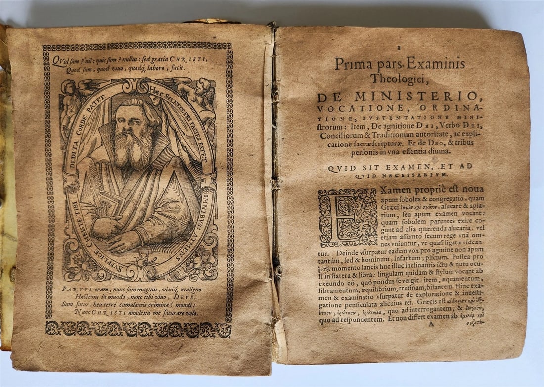 1593 THEOLOGY by Nikolaus Selnecker antique VELLUM BINDING 16th CENTURY (1 of 9)