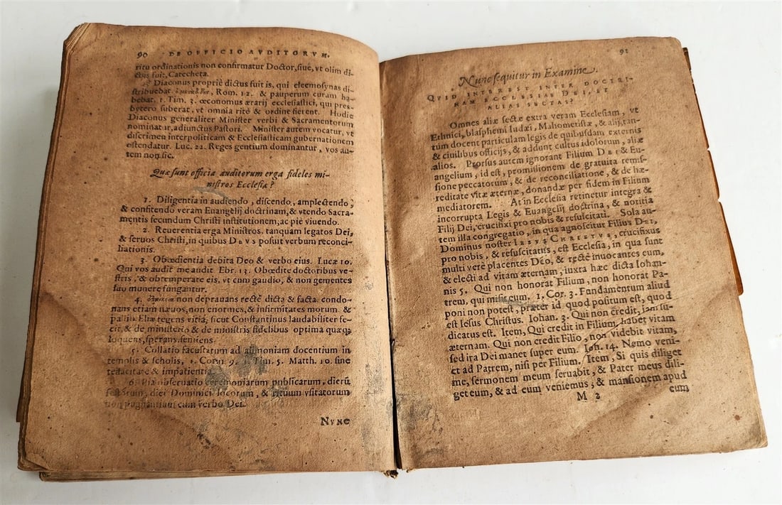 1593 THEOLOGY by Nikolaus Selnecker antique VELLUM BINDING 16th CENTURY - 7