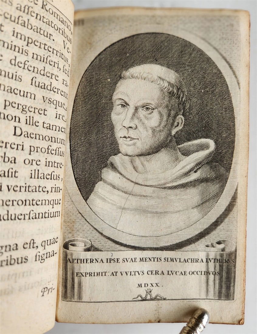 1699 LIFE of MARTIN LUTHER antique ILLUSTRATED w/145 coins vellum binding (1 of 14)