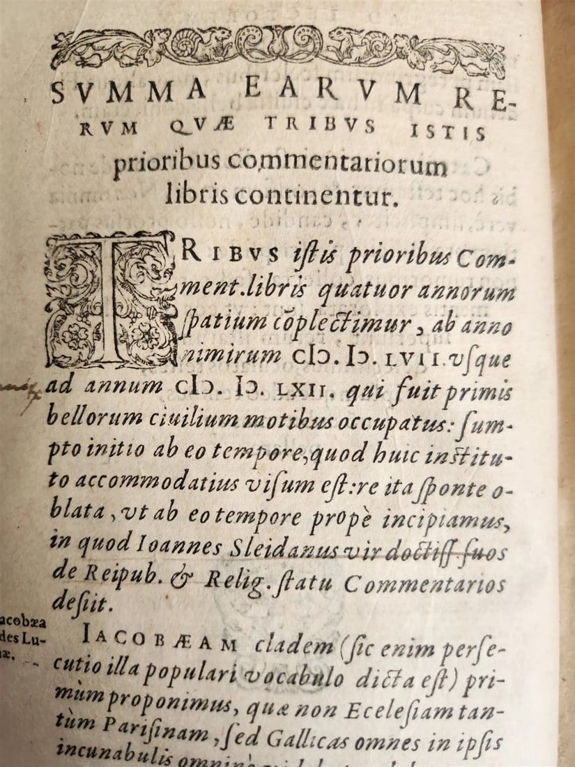 1577 HISTORY OF RELIGIOUS WARS in FRANCE antique vellum bound 16th CENTURY - 12